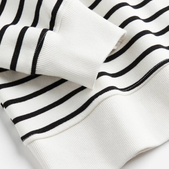 H&M Striped Paris Crew Neck Sweatshirt SZ L - Picture 8 of 10